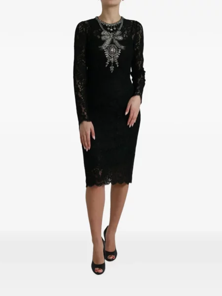 Rochie midi Dolce & Gabbana din dantelă negru