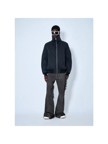 Kurtka skórzana Rick Owens niebieska