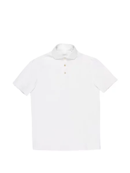 Scurt tricou polo Boglioli alb