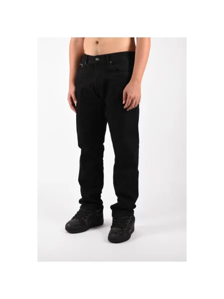 Jeansy straight leg Dondup czarne