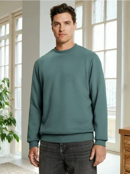 Sinsay Mikina s dlouhým rukávem zelená