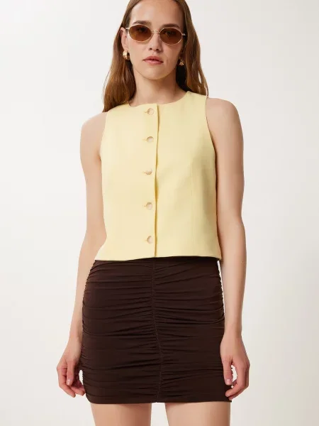 Happiness İstanbul Fustă ciocolatiu