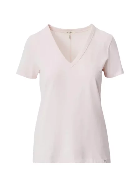 Tricou Rag & Bone cu decolteu în V roz