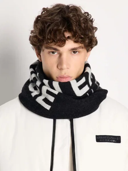 Armani Exchange Шарф чорний