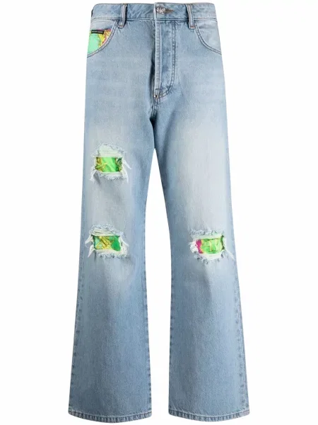 Cropp blugi Philipp Plein zdrențuiți albastru