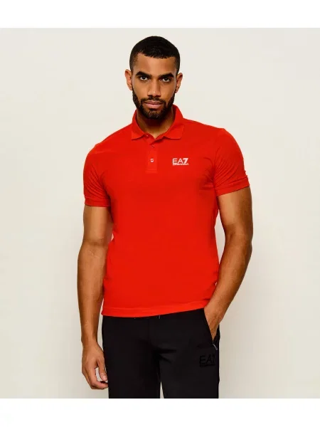 Tricou polo Ea7 roșu