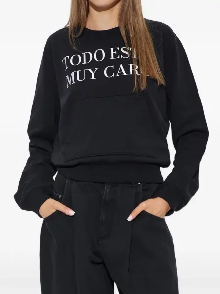 Hanorac Moschino cu broderie negru
