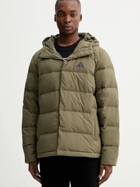 Adidas geacă de puf Helionic de iarnă verde