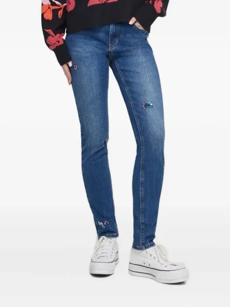 Blugi Desigual cu paiete albastru