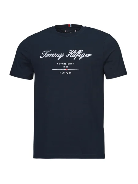 Tommy Hilfiger póló sötétkék férfi nyomott mintás kék