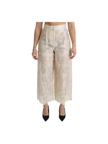 Spodnie palazzo Dolce And Gabbana białe