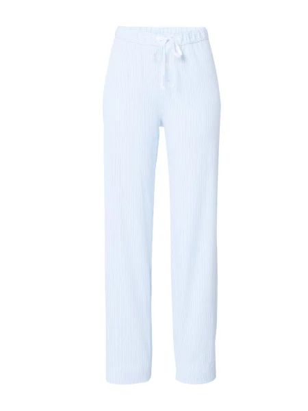 Lauren Ralph Lauren Pantaloni de pijama albastru deschis / murdar alb
