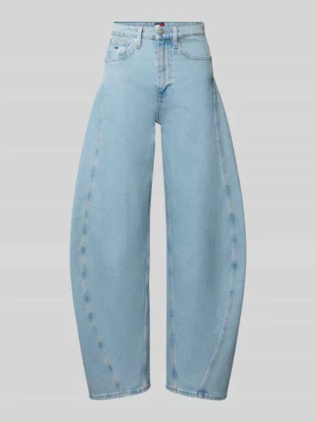 Jeansy Barrel z mieszanki bawełny model ELLA' Tommy Jeans niebieskie