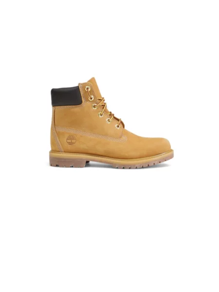 Botki Timberland skórzane na płaskim obcasie beżowe