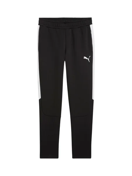 PUMA Pantaloni sport TeamEVOSTRIPE negru alb