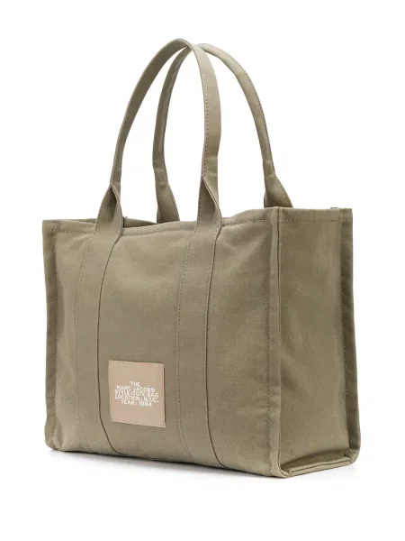 Plátěná velká kabelka Marc Jacobs zelená