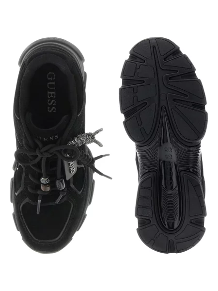 Guess Sneakers Irrina | piele întoarsă negru