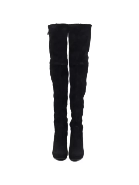 Μπότες Stuart Weitzman σουέτ μαύρο