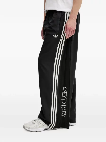 Pantaloni Adidas cu dungi alergare negru