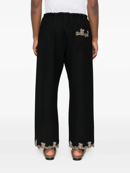 Pantaloni Bode din dantelă negru