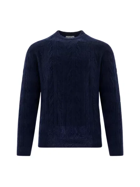 Sweter Ballantyne wełniany niebieski