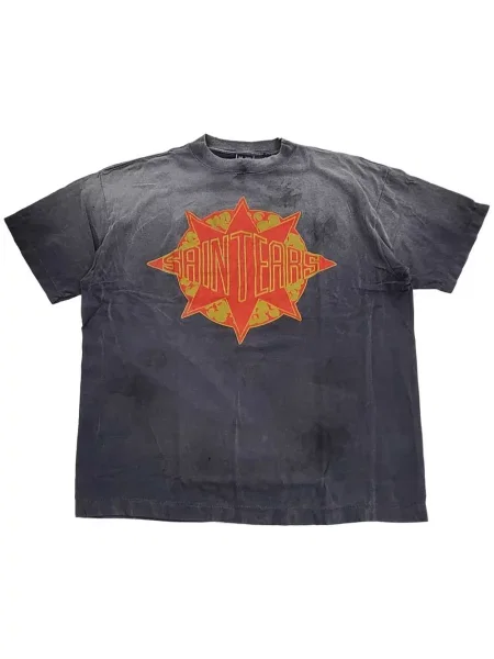 Tricou Saint Mxxxxxx cu imagine negru