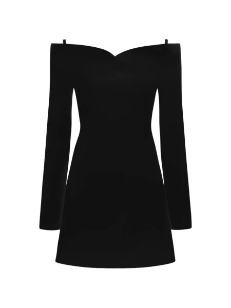 Rochie mini Violante Nessi cu umerii deschiși negru