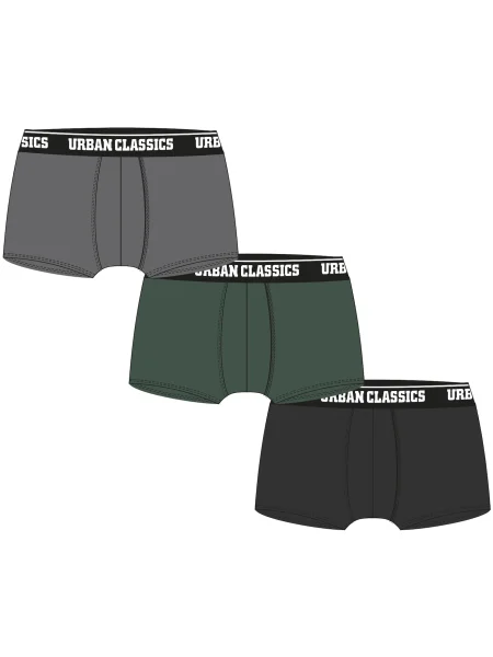 Urban Classics Boksarice svetlo siva / temno zelena / črna bela