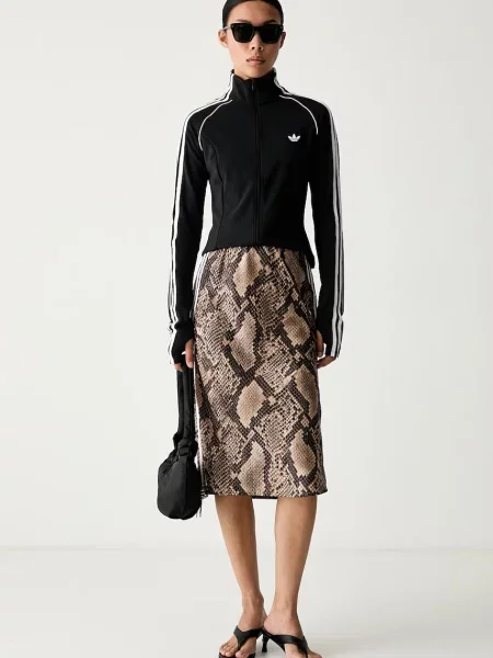 Adidas Originals sukňa Satin Snake béžová