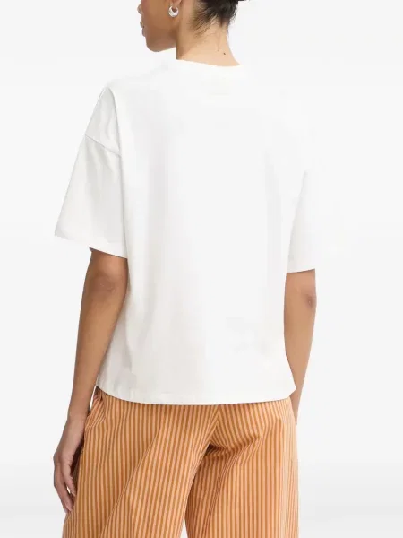 Tricou Never Fully Dressed cu imagine alb