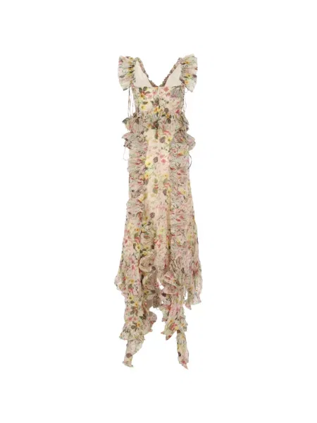 Rochie Marques'almeida cu model floral cu imagine asimetrică