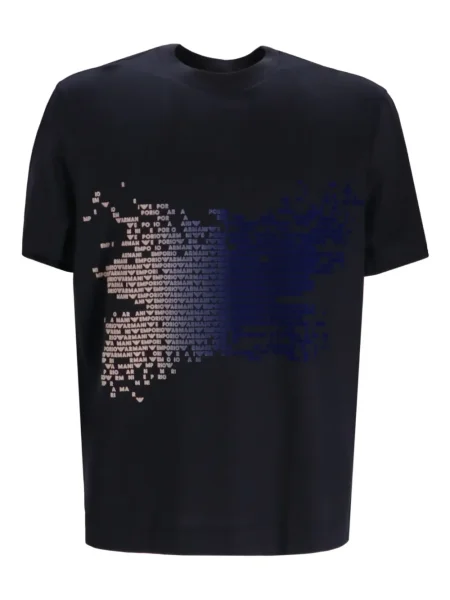 Tricou Emporio Armani cu imagine albastru