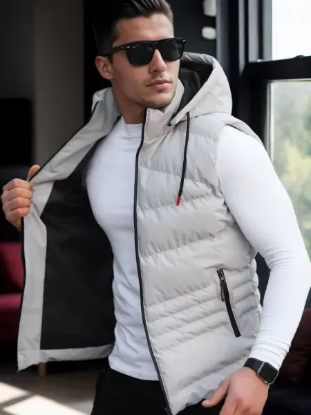 Vestă Dewberry cu glugă cu strasuri