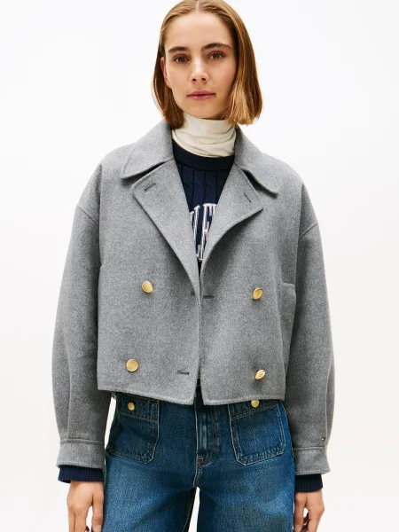 TOMMY HILFIGER Geacă de primăvară-toamnă amestecat gri