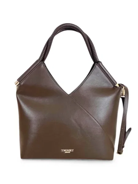 Top Twinset cu autograf maro