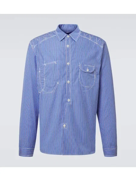 Cămașă Junya Watanabe cu dungi albastru