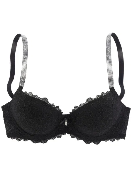 LASCANA Sutien / transparent negru