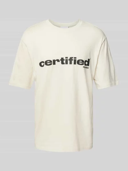 T-shirt z nadrukiem z logo Review