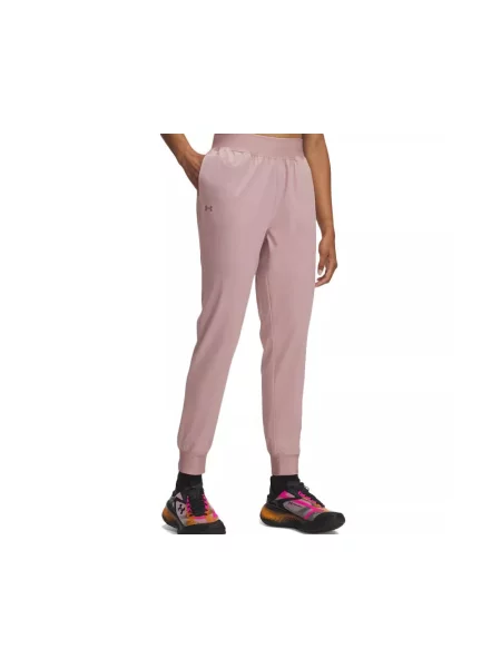 Spodnie dresowe Under Armour RIVAL HI RISE WVN różowe