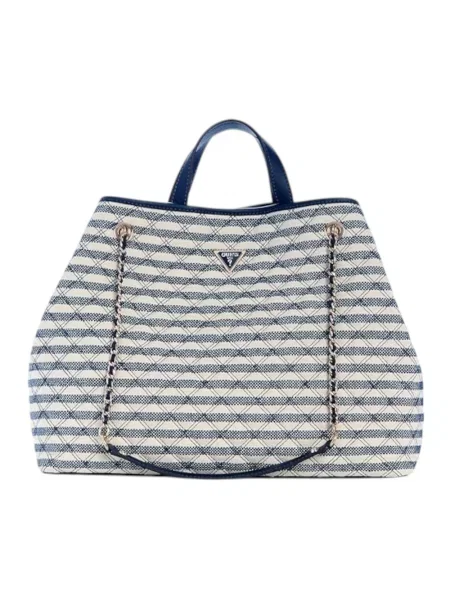Guess torebka shopper z imitacji skóry GIULLY beżowa