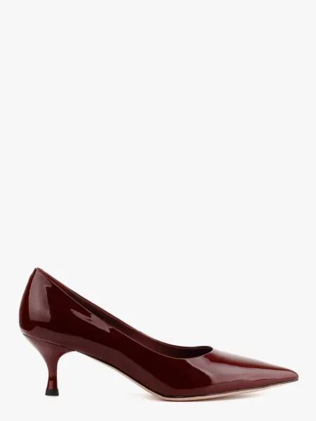 Кожаные лаковые туфли Leberdes бордовые