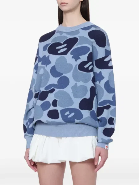 Sweter Apee™ By *a Bathing Ape® w kamuflażu niebieski