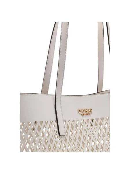 Geantă shopper Guess alb