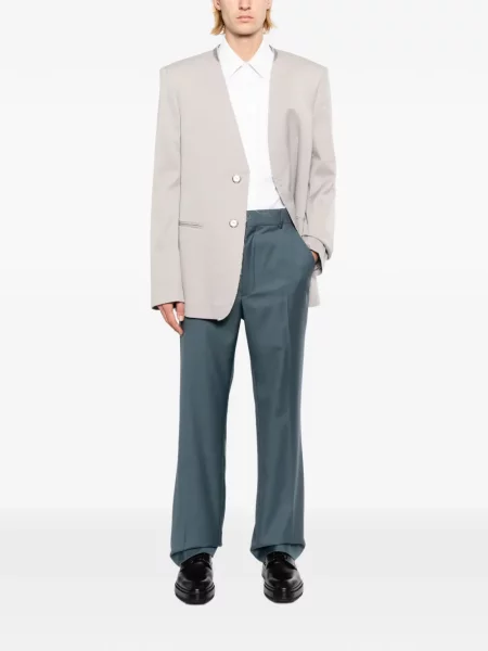 Pantaloni Kenzo de lână albastru