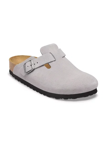 Birkenstock шльопанці мюлі замшеві Boston Suede Leather