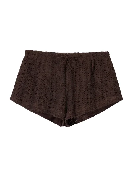 Bershka Hlače temno rjava