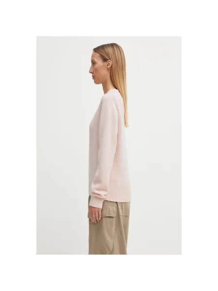 Barbour sweter wełniany Woodhouse Knitted Jumper różowy