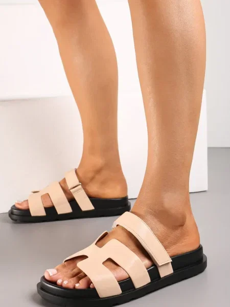 Papuci de casă cu arici Beriolla bej