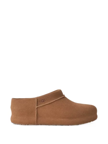 Saboți Ugg din piele de căprioară maro