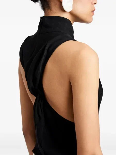 Top Proenza Schouler White Label din jacard alb